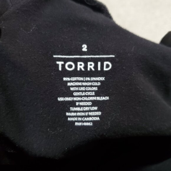 TORRID Capris Cropped Leggings Stretch Hi-Rise Pull-On Black Women's 2X x 22.5" - Picture 8 of 11